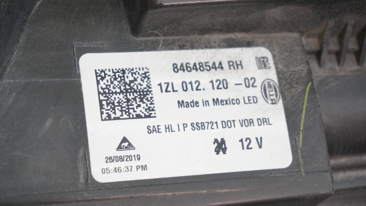 2020-2023 CADILLAC XT5 FRONT LEFT DRIVER SIDE LED HEADLIGHT OEM 84648544