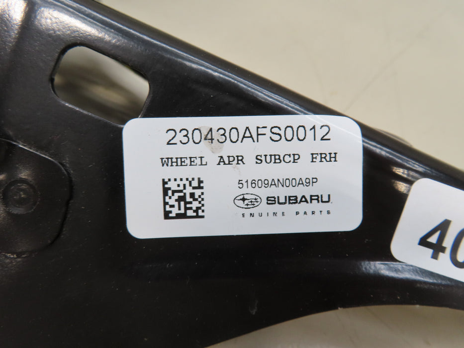 2020 2021 2022 SUBARU LEGACY/OUTBACK REAR RIGHT PASSENGER WHEEL APRON OEN
