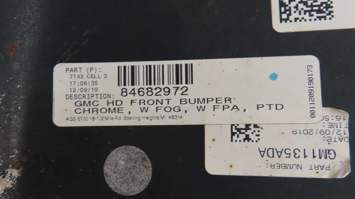 2020-2023 GMC SIERRA 2500 3500 FRONT BUMPER METAL OEM