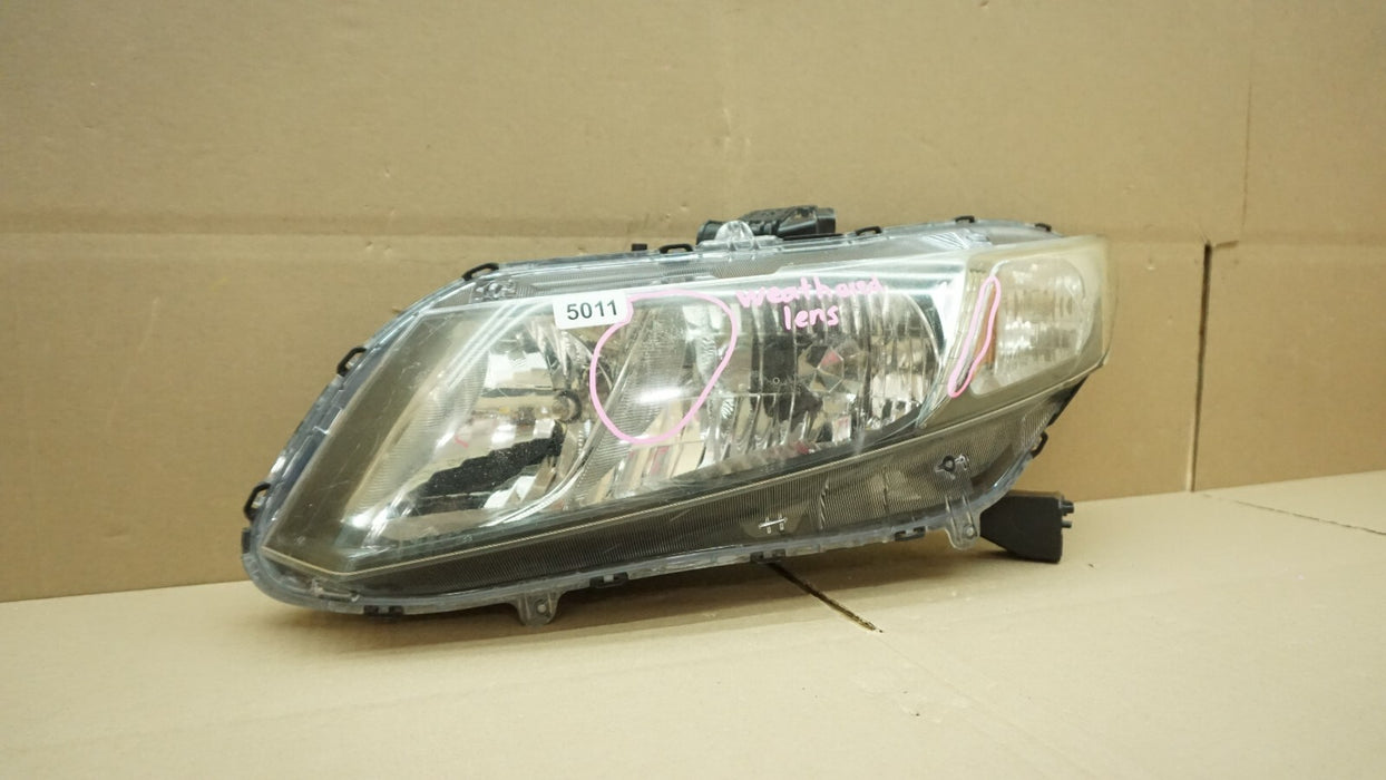 2013-2015 HONDA CIVIC FRONT LEFT DRIVER SIDE HEADLIGHT HALOGEN OEM 13 14 15