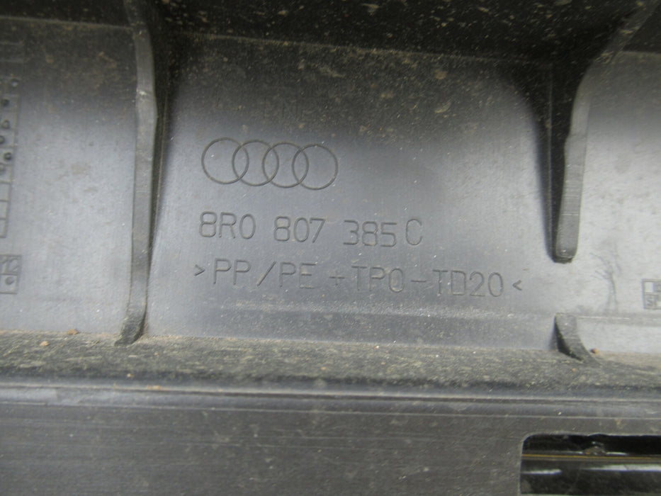2008-2010 AUDI Q5 REAR BUMPER COVER PANEL PLASTIC BLACK 8R0807385C OEM