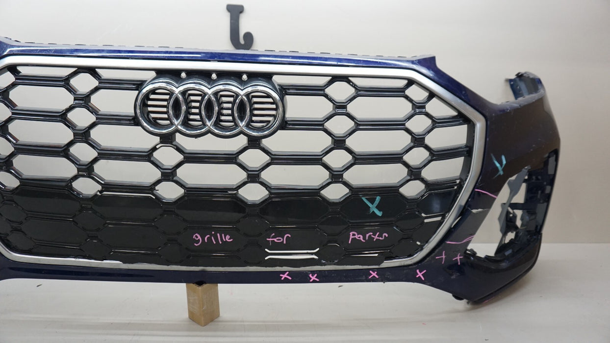 2021-2022 AUDI Q5 FRONT BUMPER COVER PANEL W/ GRILLE GRILL EMBLEM OEM 80A807062F