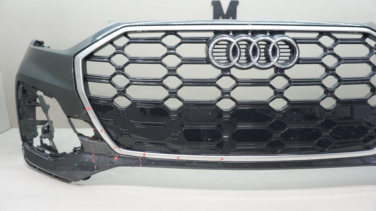 2021-2023 AUDI Q5 FRONT BUMPER COVER W/ GRILLE GRILL EMBLEM BADGE OEM 80A807437P