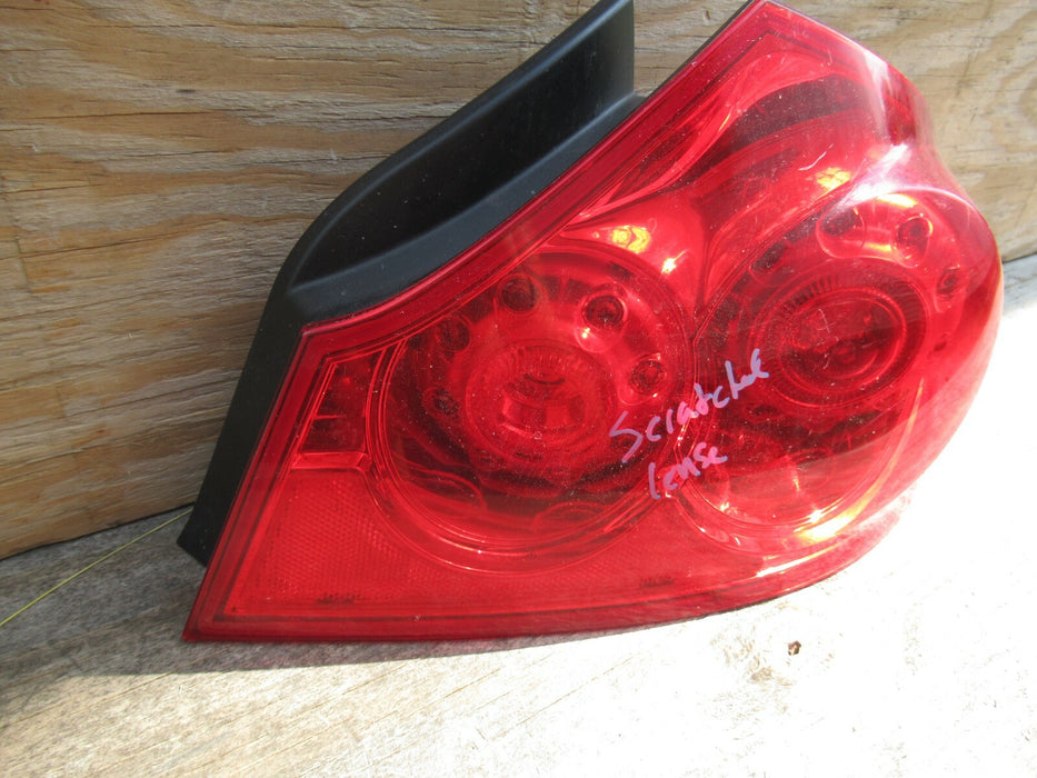 2007-2013 INFINITI G37 REAR RIGHT PASSENGER SIDE TAIL LIGHT STOP BRAKE LAMP OEM