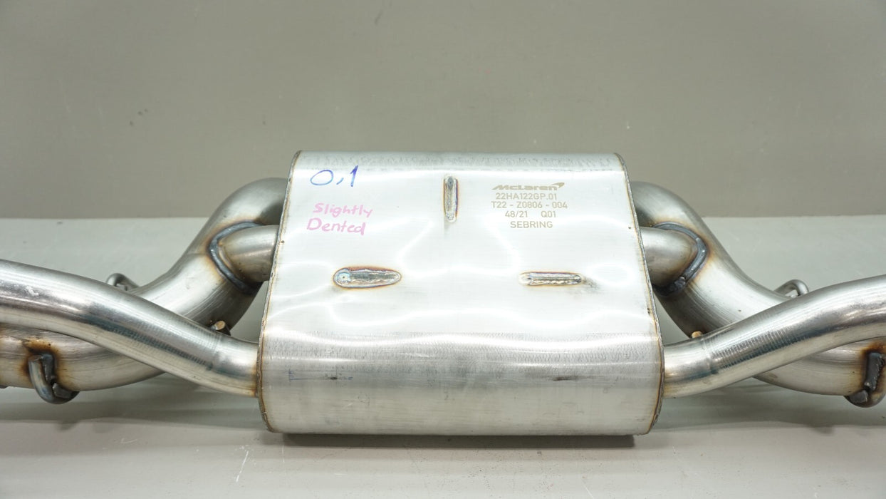 2020-2023 MCLAREN GT REAR ENGINE EXHAUST MUFFLE ASSEMBLY 22HA122GP OEM