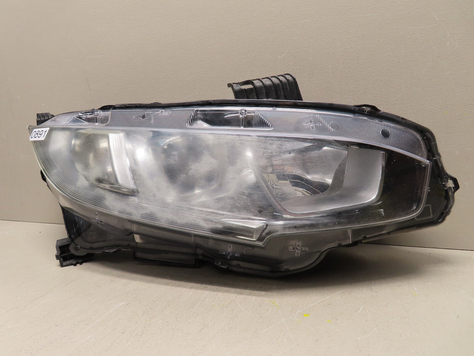 2016-2018 HONDA CIVIC RIGHT PASSENGER SIDE HEADLIGHT HALOGEN OEM