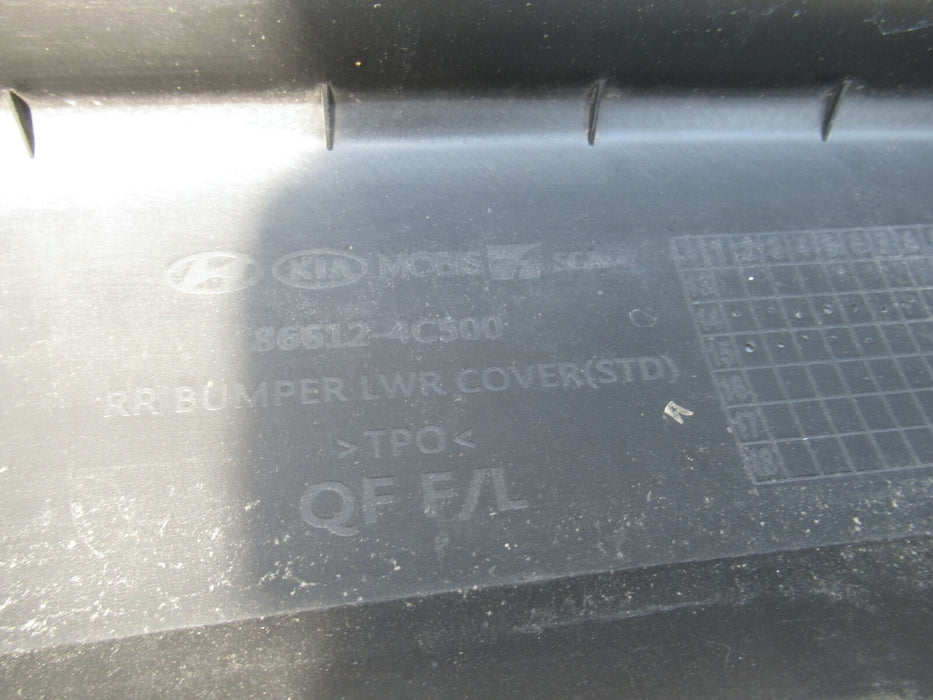 2014-2015 KIA OPTIMA REAR BUMPER COVER PANEL BLACK PLASTIC 86612-4C500 OEM