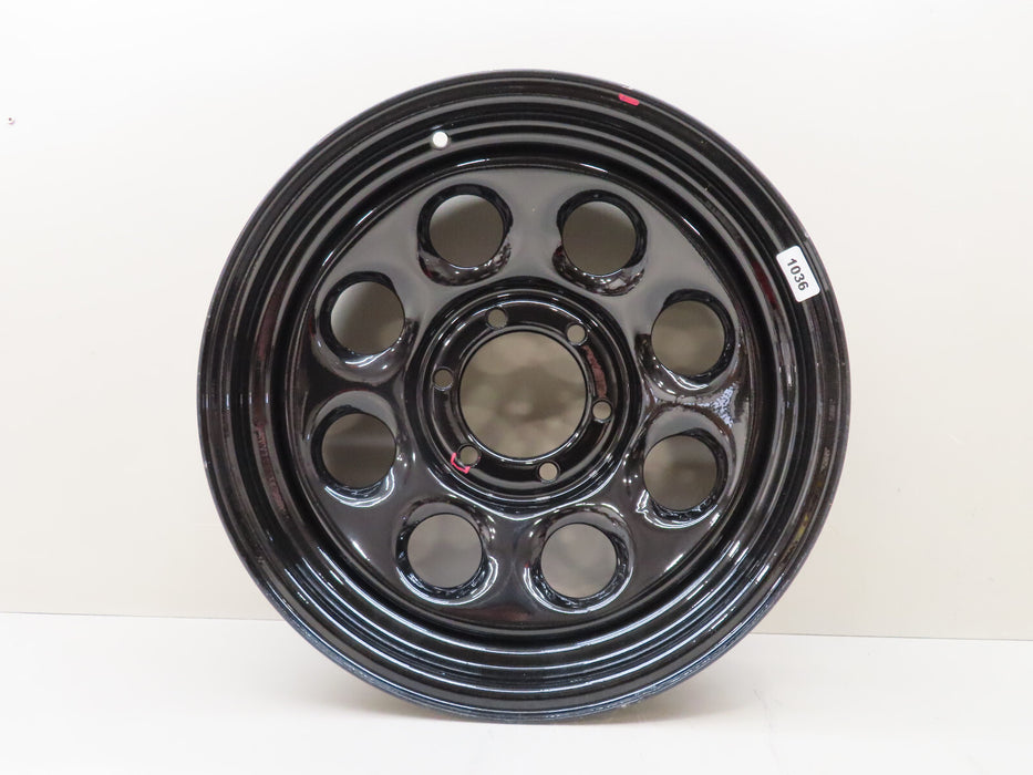 CRAGAR WHEEL SOFT 8 STEEL BLACK 17"x 8" 6 x 5.5" BOLT CIRCLE 4.5" BACKSPACE (P)
