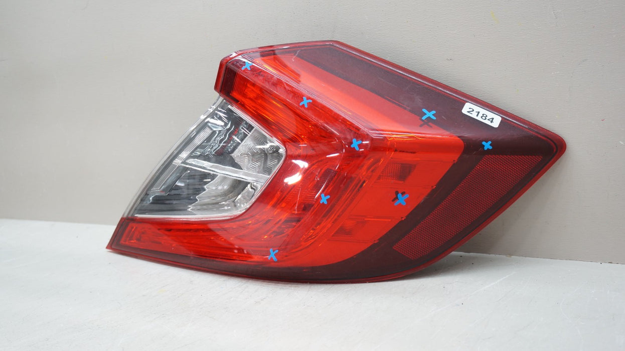 2016-2021 HONDA CIVIC REAR RIGHT PASSENGER SIDE OUTER TAIL LIGHT OEM
