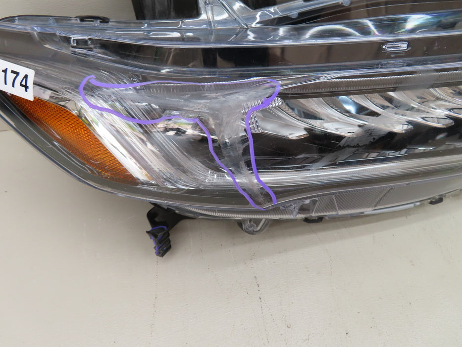 2018 - 2019 HONDA ACCORD FRONT RIGHT PASSENGER SIDE HEADLIGHT LAMP HALOGEN OEM