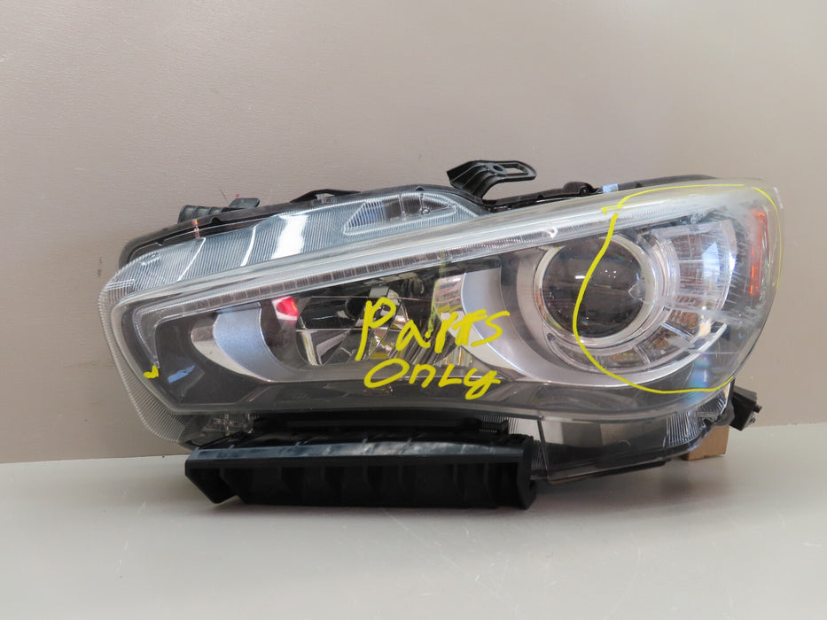 2014-2017 INFINITI Q50 FRONT LEFT DRIVER HEADLIGHT NON ADAPTIVE OEM PARTS ONLY