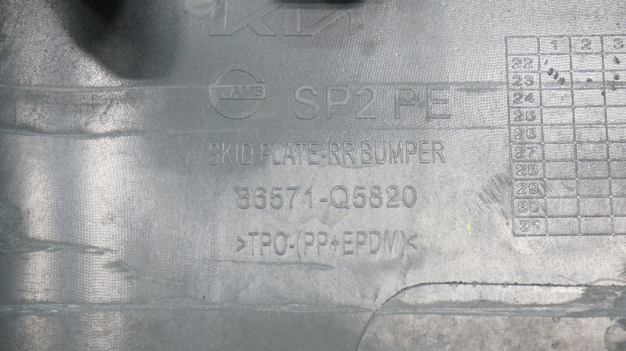 2024-2025 KIA SELTOS REAR LOWER BUMPER SKID PLATE VALANCE COVER OEM 86571-Q5820