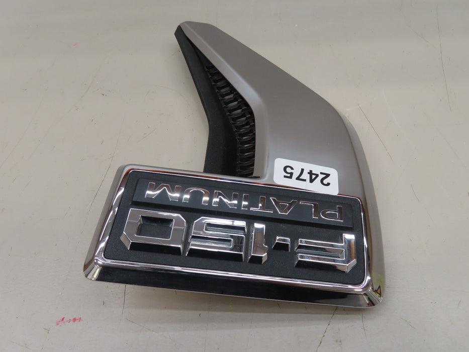 2021-2023 FORD F-150 PLATINUM FRONT LEFT DRIVER SIDE FENDER VENT EMBLEM OEM