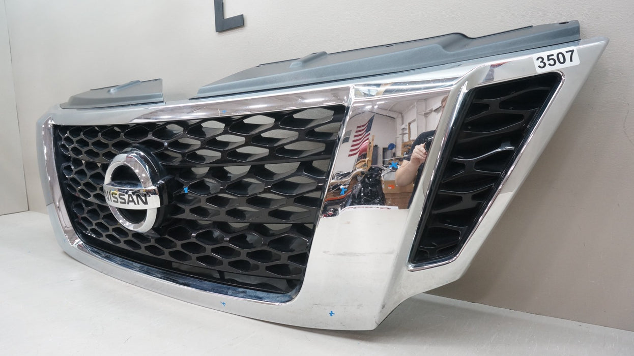 2017-2020 NISSAN ARMADA FRONT UPPER CHROME GRILLE W/CAMERA OEM 62310-5ZW0A