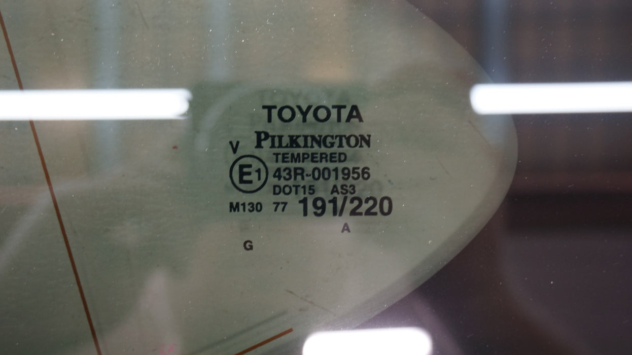2020-2025 TOYOTA HIGHLANDER LH LEFT REAR QUARTER WINDOW CHROME OEM