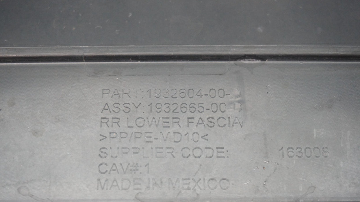 2025-2026 TESLA MODEL Y REAR BUMPER COVER PANEL OEM 1932604-00