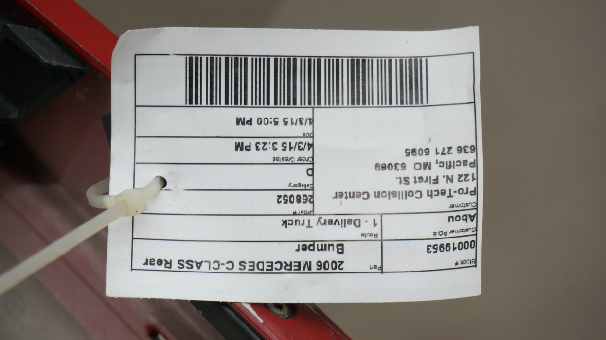 2005-2007 MERCEDES C230 C320 C350 REAR BUMPER COVER PANEL OEM A2038850265