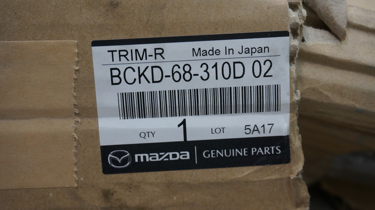 2019-2025 MAZDA 3 HATCHBACK REAR CARGO LUGGAGE COVER BCKD-68-310D 02 OEM