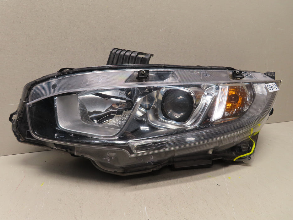 2016-2018 HONDA CIVIC LEFT DRIVER SIDE HEADLIGHT LAMP HALOGEN OEM