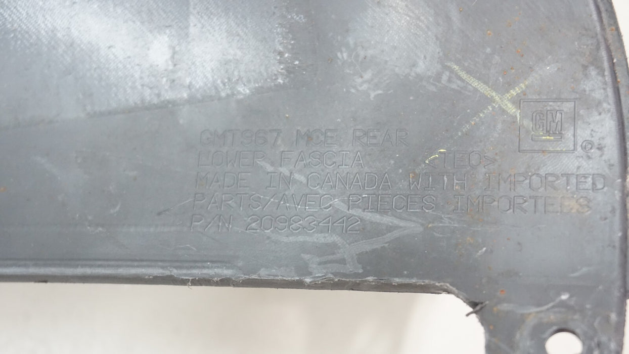 2013-2017 BUICK ENCLAVE REAR LOWER BUMPER VALANCE COVER 20983442 OEM