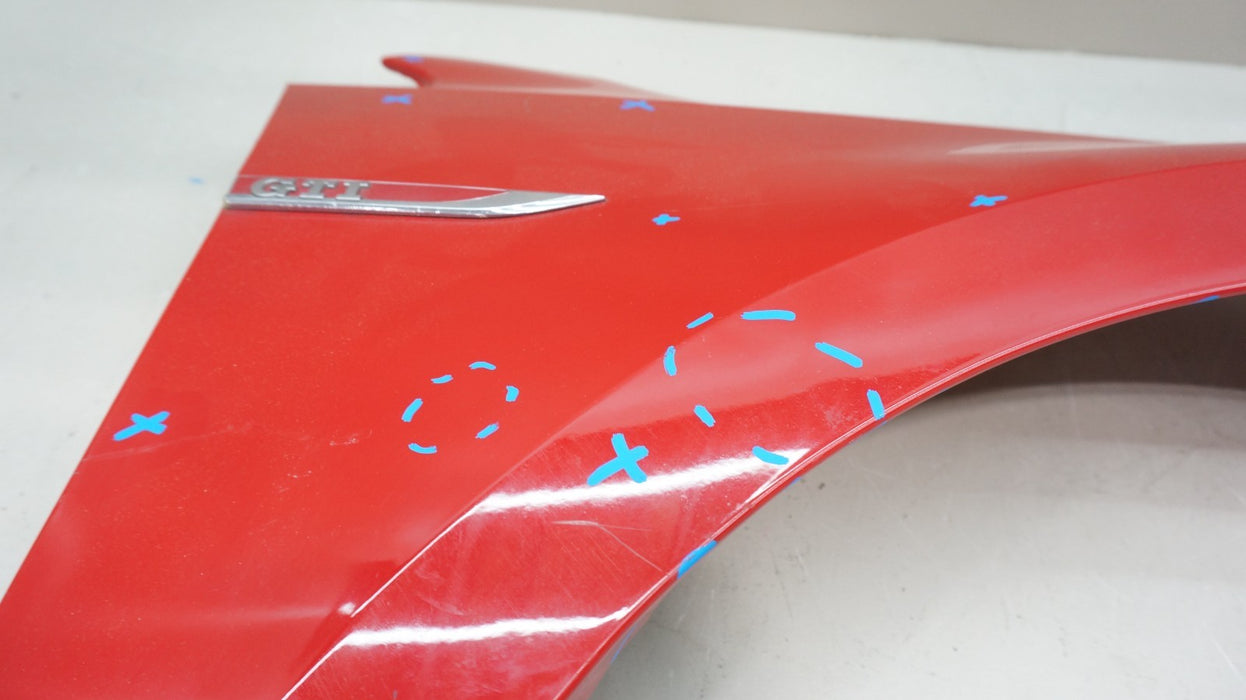 2015-2017 VOLKSWAGEN GOLF FRONT RIGHT RED FENDER OEM 2072375