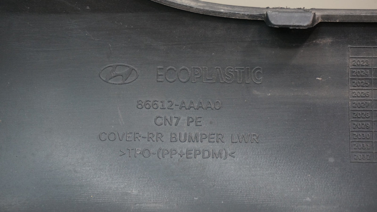 2024-2025 HYUNDAI ELANTRA REAR LOWER BUMPER VALANCE PANEL OEM 86612-AAAA0