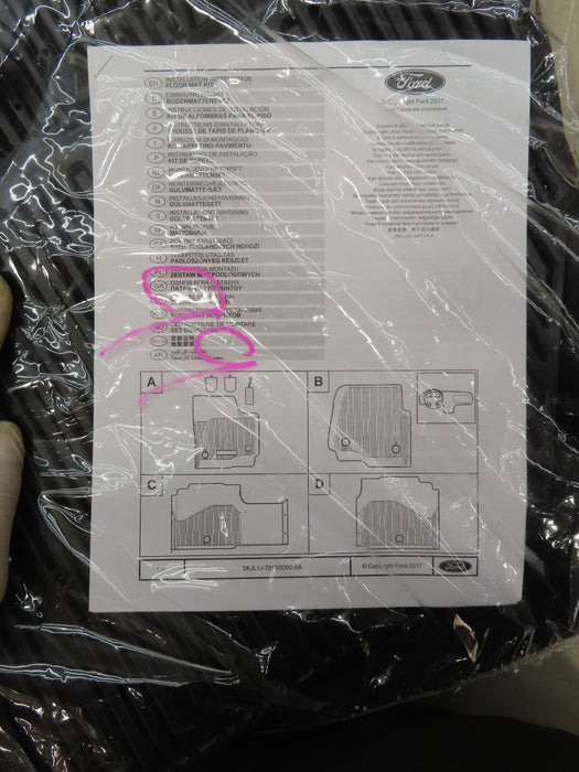 2017-2022 FORD EDGE INTERIOR FLOOR LINER RUBBER MAT SET OEM HT4J-R130D00-AC3GAX
