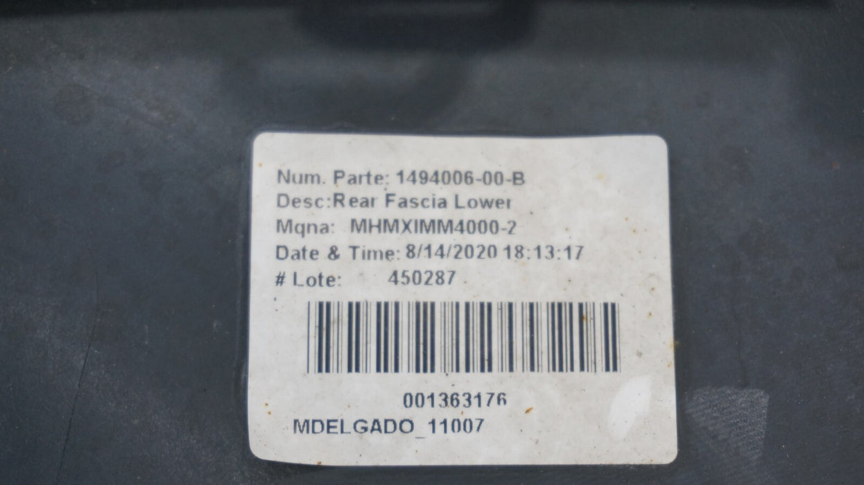 2020-2023 TESLA MODEL Y REAR BUMPER COVER PANEL OEM