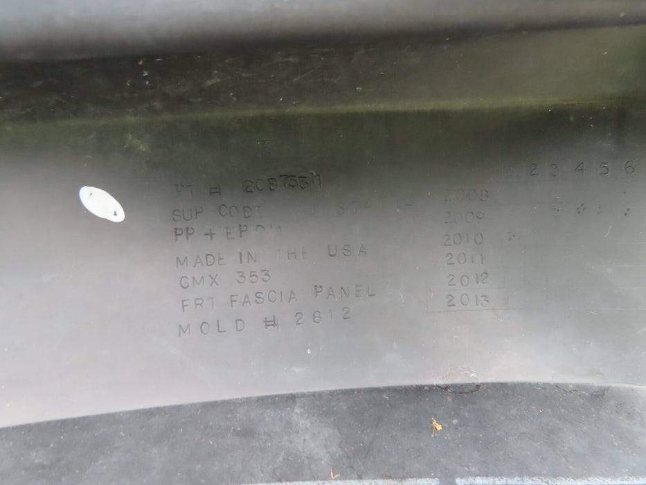 2010-2013 BUICK LACROSSE FRONT BUMPER COVER W/ FOG LIGHT LAMP OEM 20875311