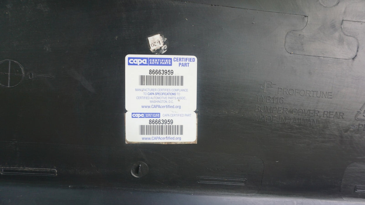 2011-2013 TOYOTA COROLLA REAR BUMPER COVER PANEL PLASTIC  AFTERMARKET 11 12 13