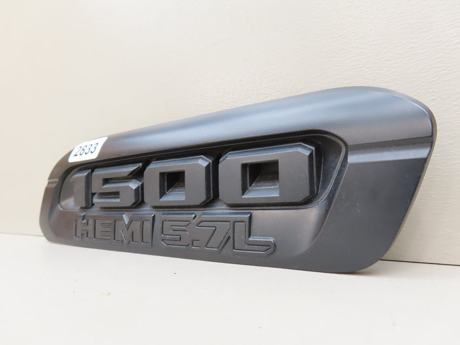 2019-20 RAM 1500 DT RIGHT HOOD BEZEL BLACK HEMI 5.7 OEM 61698 877AA