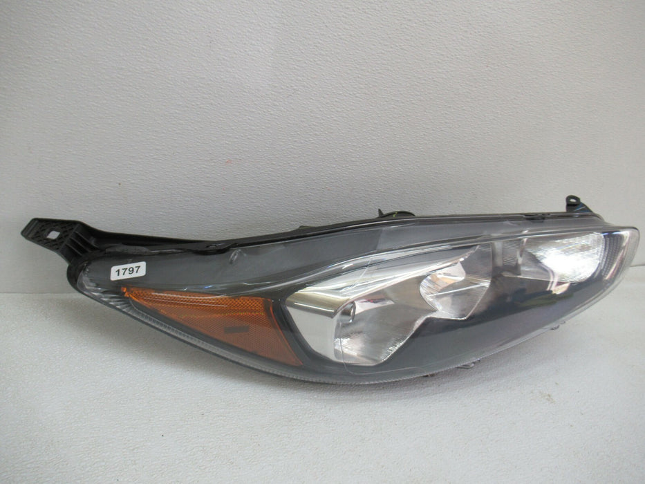2014-2018 FORD FIESTA FRONT PASSENGER HALOGEN BLACK BEZEL HEADLIGHT HEADLAMP OEM