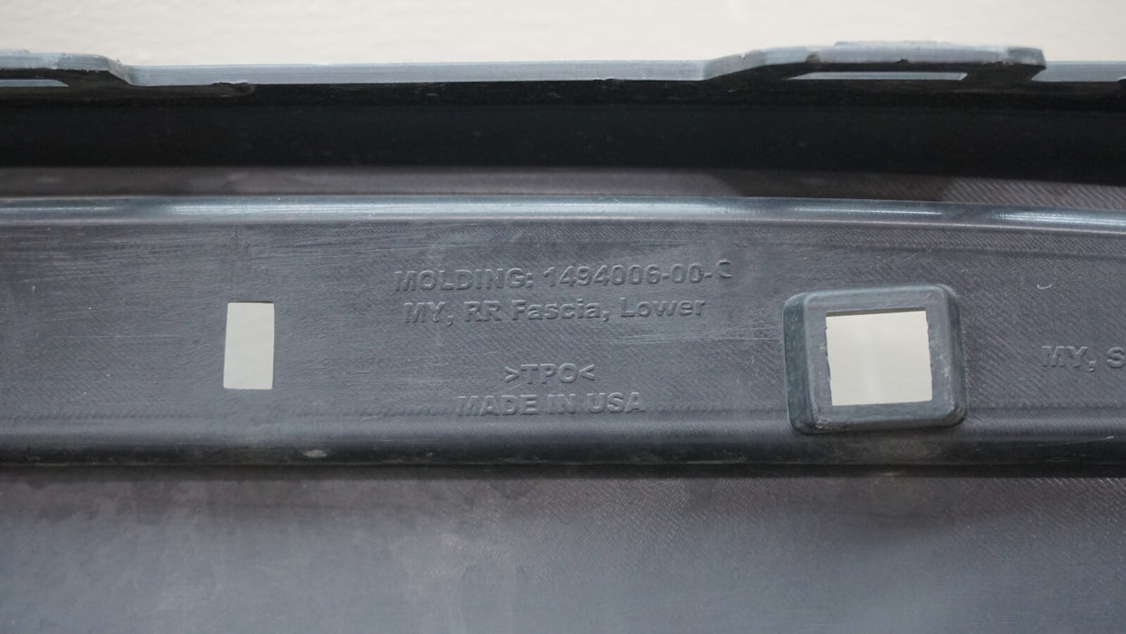 2020-2023 TESLA MODEL Y REAR LOWER BUMPER VALANCE COVER 1493763-00 OEM