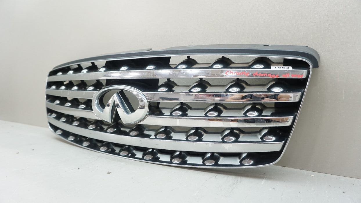 2003-2005 INFINITI FX35 FX45 FRONT UPPER RADIATOR GRILLE GRILL OEM 62310-CG000