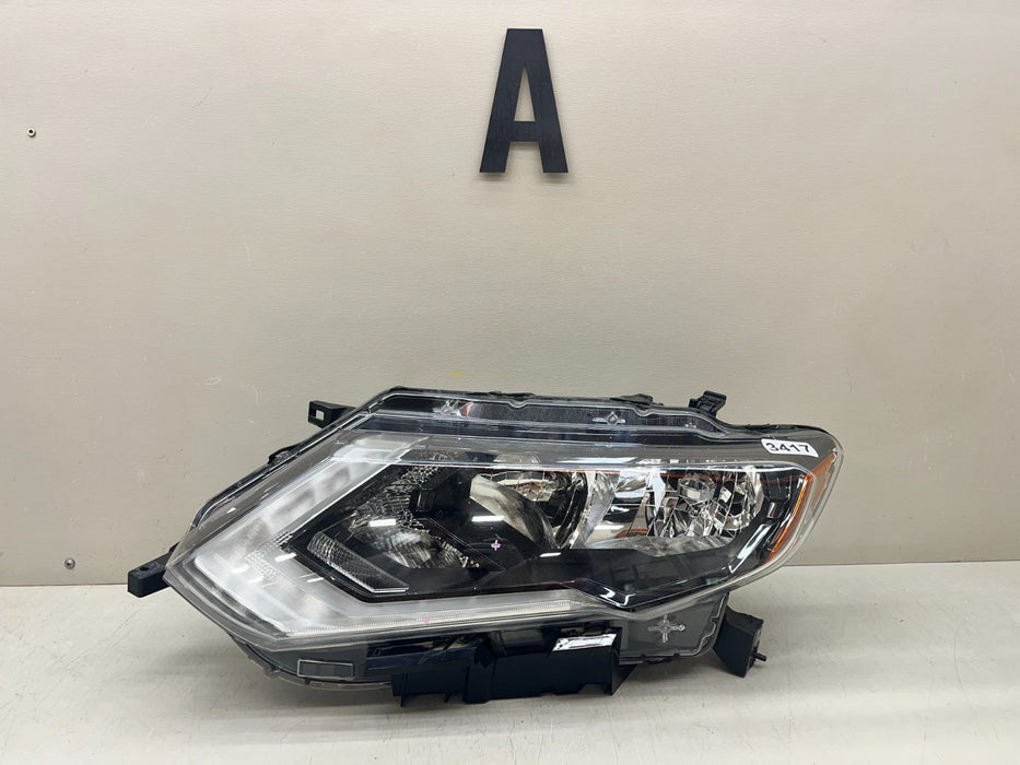 2017-2020 NISSAN ROGUE HALOGEN LEFT DRIVER HEADLIGHT OEM
