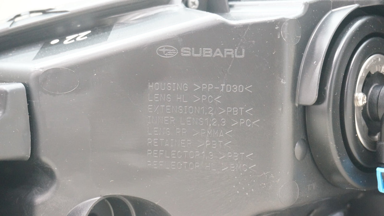 2018-2019 SUBARU LEGACY OUTBACK FRONT RIGHT PASSENGER SIDE HEADLIGHT OEM