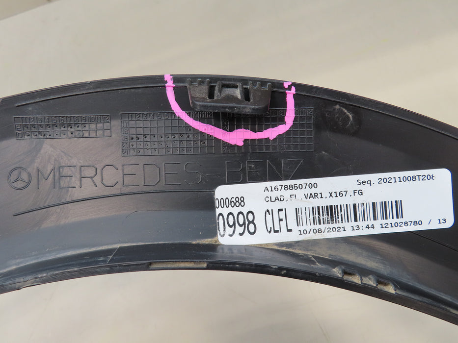2020-2022 MERCEDES BENZ X167 GLE450 LEFT SIDE FRONT WHEEL FENDER FLARE TRIM OEM
