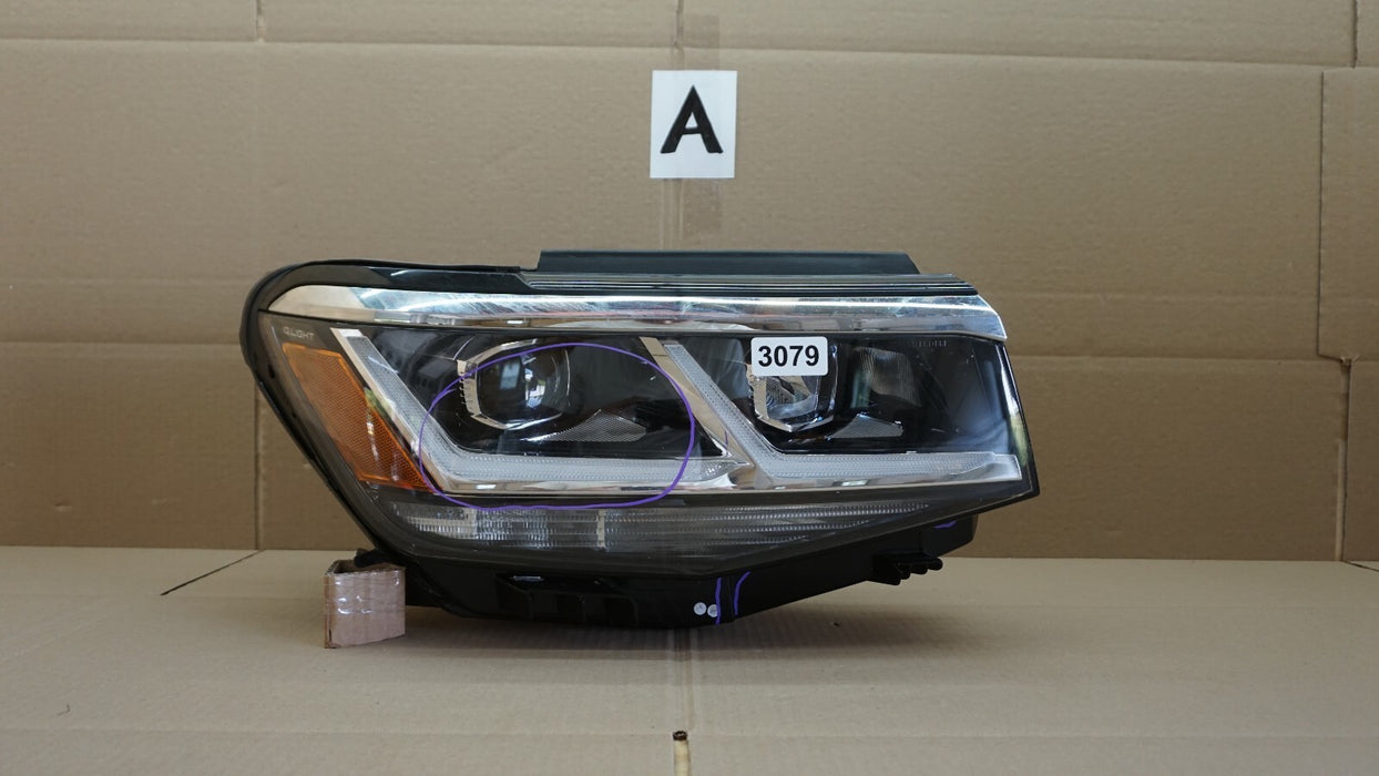 2020-2022 VOLKSWAGEN ATLAS FRONT RIGHT SIDE HEADLIGHT LAMP LED W/ BALLAST OEM