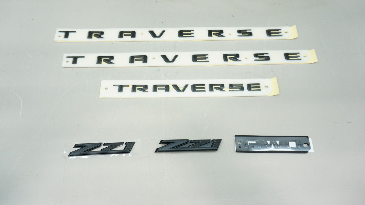 2024-2026 CHEVROLET TRAVERSE Z71 AWD BLACK EMBLEM KIT OEM *NEW* 26600324