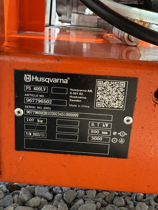 HUSQVARNA FS 400 LV 20" WALK BEHIND CONCRETE SAW