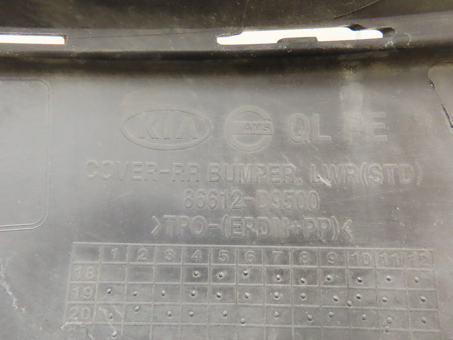 2020-2022 KIA SPORTAGE REAR LOWER BUMPER VALANCE COVER OEM 86612-D9500