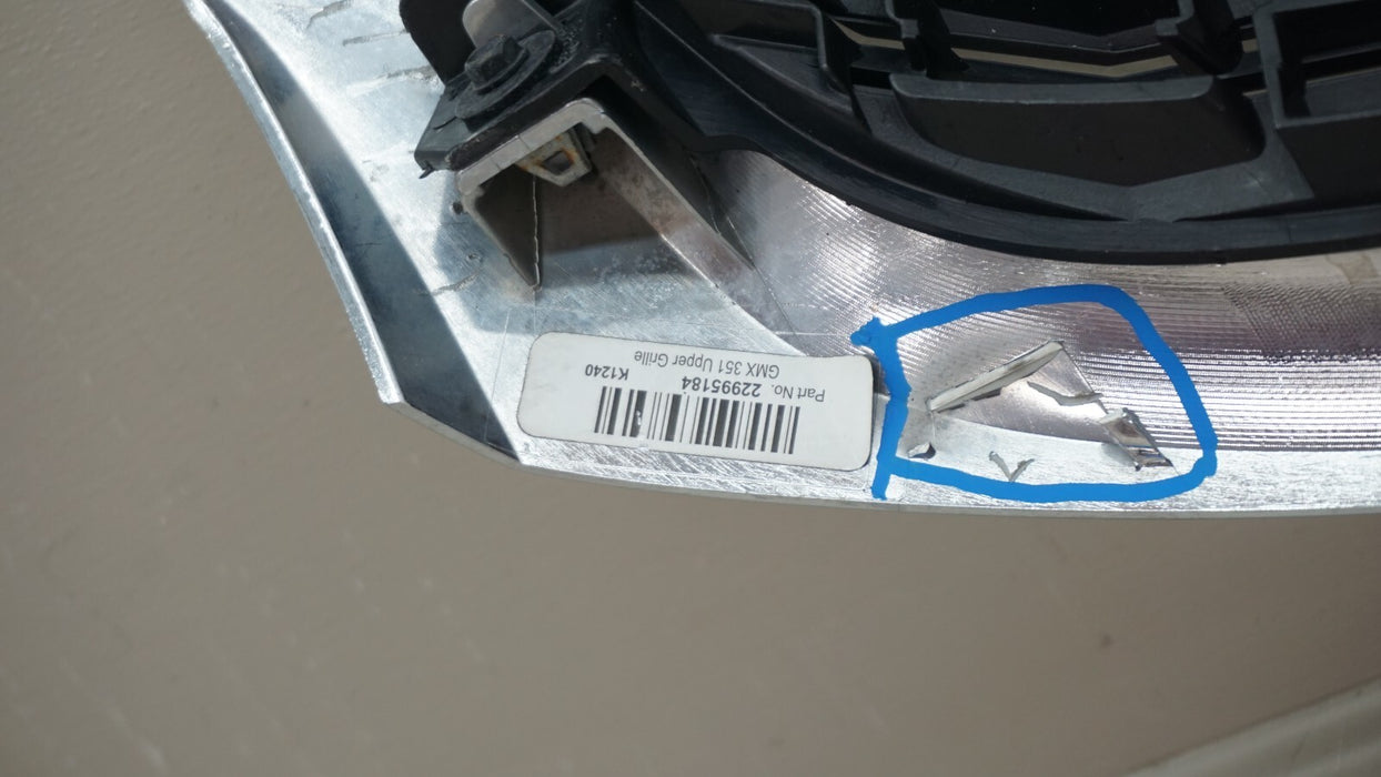 2014-2016 CHEVROLET IMPALA FRONT UPPER GRILLE GRILL OEM 22995187