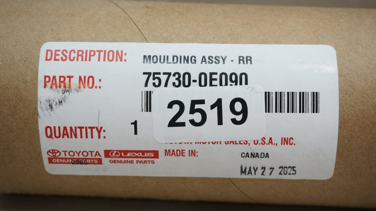 2016-2022 LEXUS RX350 RX450H REAR RIGHT DOOR BELT MOLDING OEM 75730-0E090