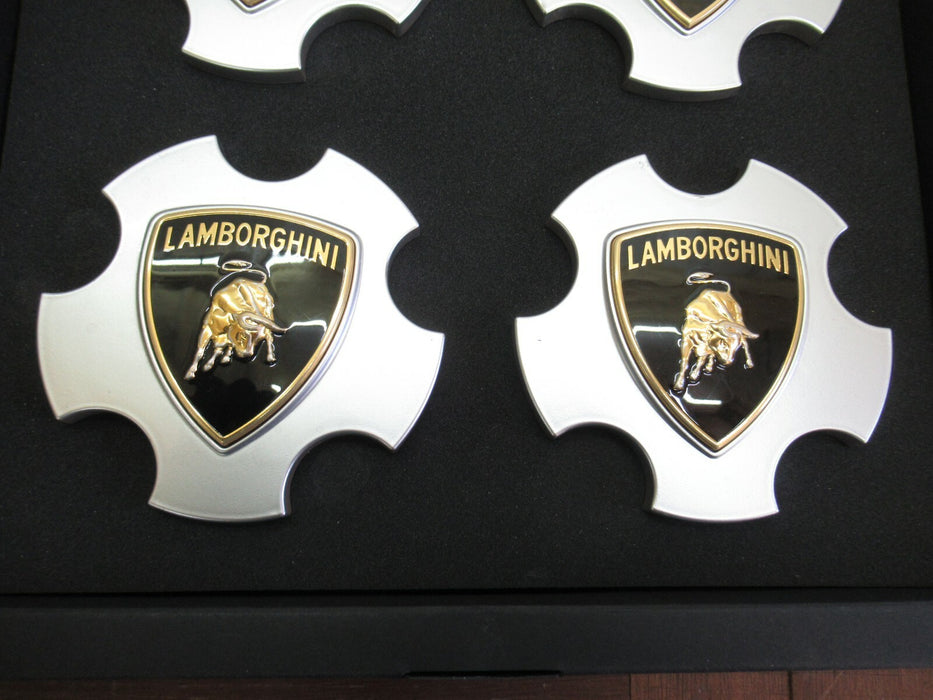 2004-2008 LAMBORGHINI GALLARDO WHEEL RIM CENTER HUB CAP SET OF 4 OEM