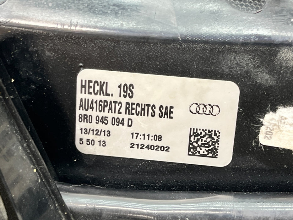 2013-2017 AUDI Q5 SQ5 RH RIGHT PASSENGER INNER LED TAIL LIGHT 8R0 945 094 D