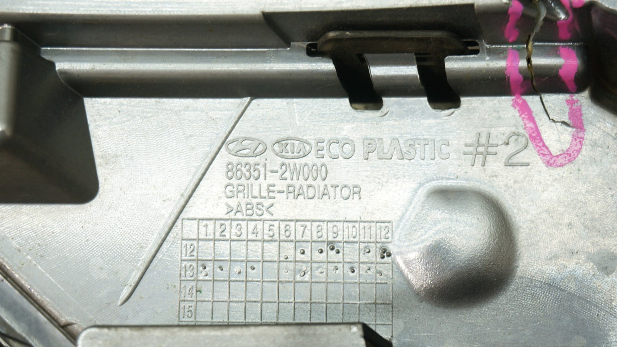 2013-2015 HYUNDAI SANTA FE FRONT BUMPER RADIATOR GRILLE OEM 86351-2W000