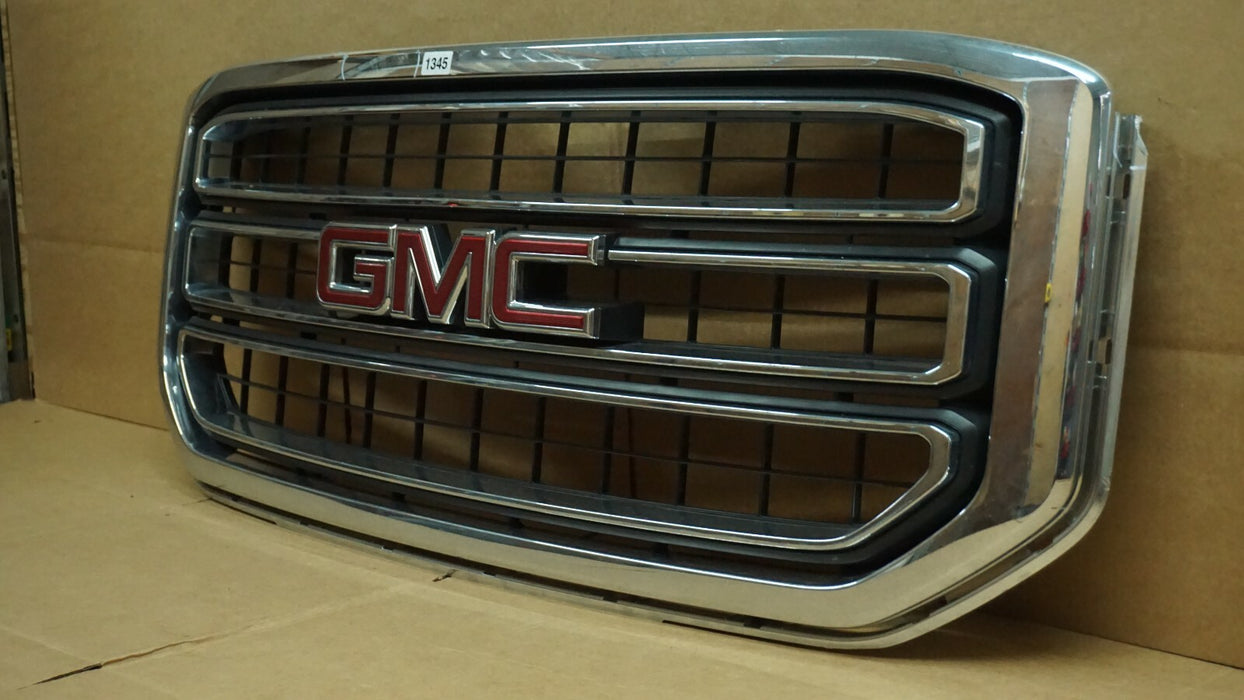2015-2018 GMC YUKON BASE FRONT UPPER GRILLE CHROME PANEL 22936421 OEM