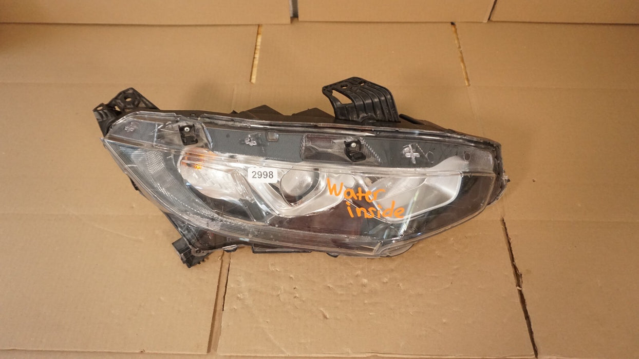2016-2018 HONDA CIVIC FRONT RIGHT PASSENGER SIDE HEADLIGHT HALOGEN LAMP OEM