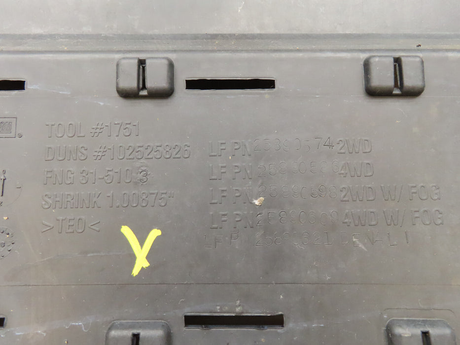 2009-2014 GMC YUKON XL FRONT BUMPER COVER OEM