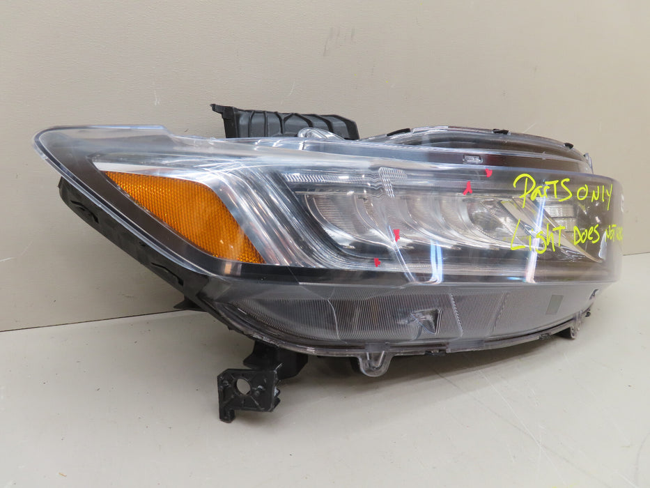 2018 2019 2020 HONDA ACCORD FRONT RIGHT PASSENGER SIDE HEADLIGHT FULL LED OEM